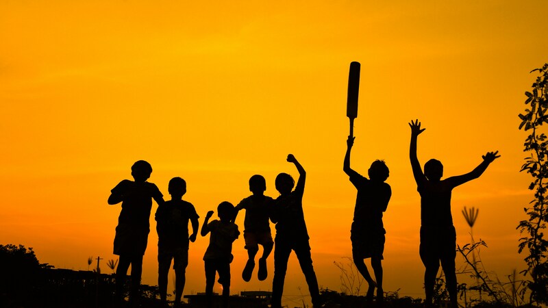 Children and cricket.